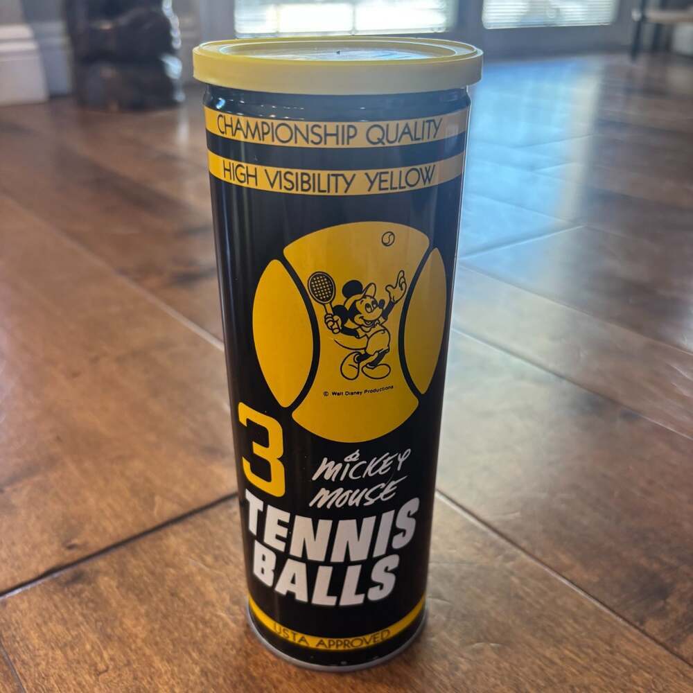 Vintage Penn Mickey Mouse Tennis Balls Disney Productions Retro 3-Pack